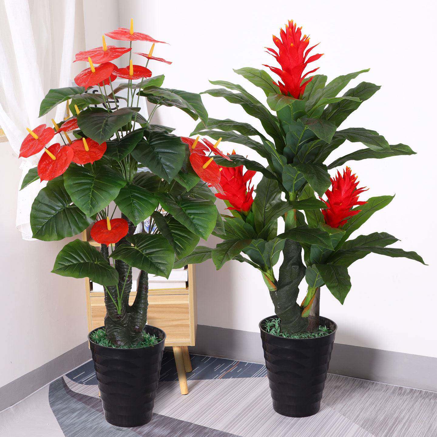 假树彷真绿色植物假花客厅室内大型落地装饰彷真植物发财树盆景栽