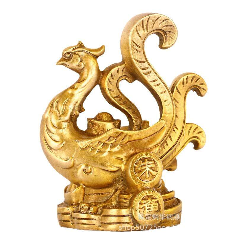 黄铜青龙白虎朱雀玄武四大神兽沙铸铜雕室内工艺品摆件