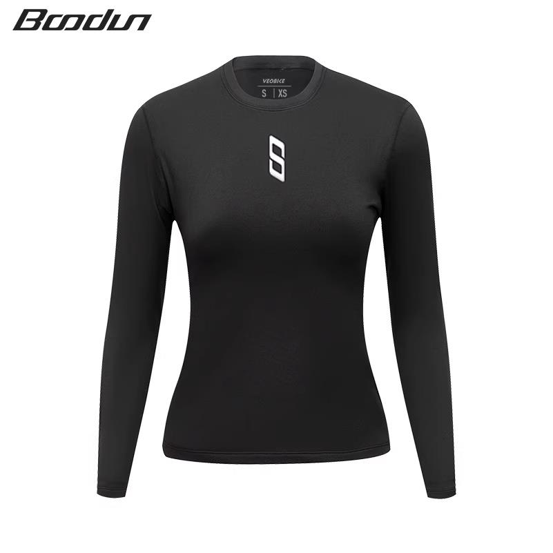 新obodun保动暖排汗衫骑行加绒打底衫户外运跑步速登山干秋冬季男