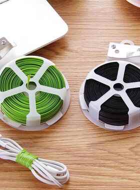 50米包塑钢丝束带刀具金属带储存和组织绿色园艺钢丝束绳