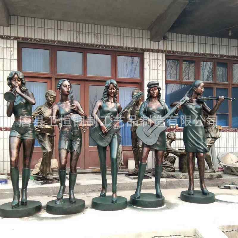 大型铸铜西方音乐人物雕塑公园摆件四季女神人物工艺品西方士兵