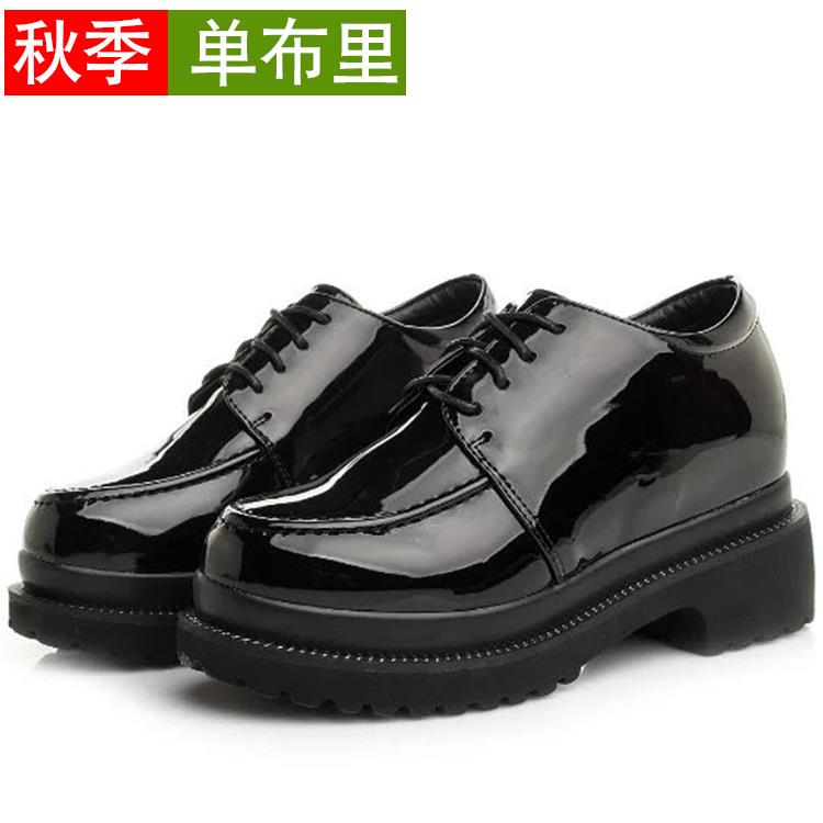 高档2024春秋隐低内增高9糕cm帮女鞋厚底松形休闲百搭单鞋小皮鞋