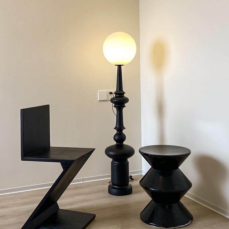 法式中古落地灯客厅卧室意式罗马复古设计师沙发摆件床头氛围台灯