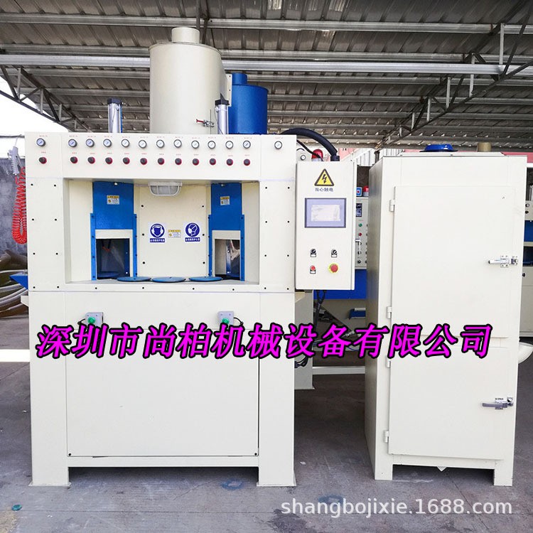 盘类四方体型材玻璃瓶蒙砂用间歇式转盘自动喷砂机效率高厂家