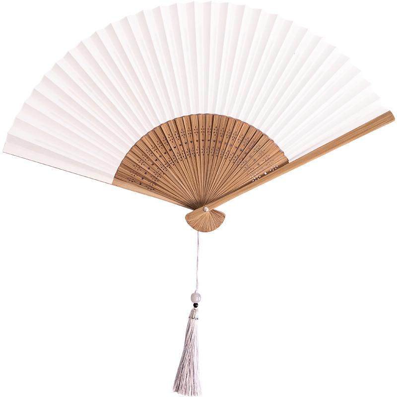 古典扇素面白纸扇工艺折扇写字绘画空白宣纸扇双面工艺扇大漆新品,居家日用,扇子,淘宝优惠券,粉丝福利购,淘宝优惠卷