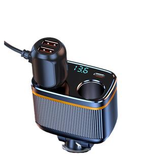 145W超大功率一拖六点烟器车充PD45W快充汽车双点烟孔车载充电器