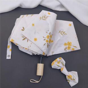 正品系i小ns风好看适合拍照的黄钟花长超柄自动伞直韩杆防风雨伞