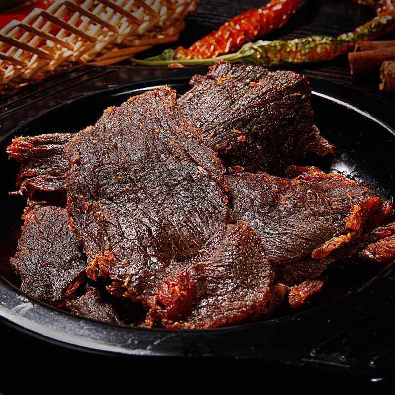 【牛小主】湖岭牛肉干风干手撕黄牛肉温州特产五香沙爹连桶装500g