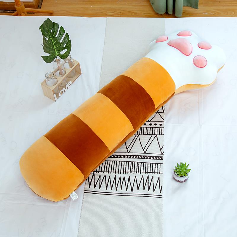 正品猫爪枕长条枕女生侧睡夹抱腿枕头可可爱床头睡靠枕觉床上靠垫