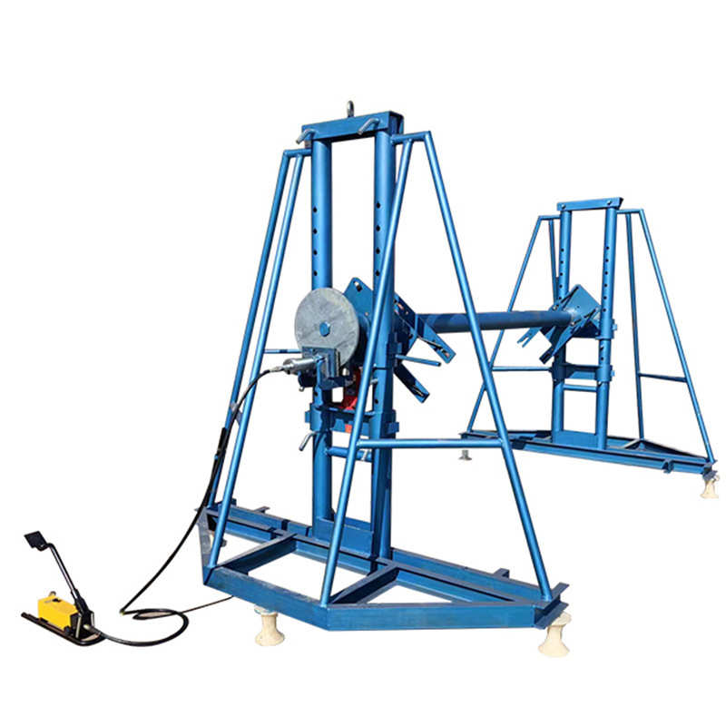 液压制动电缆盘放线架 带刹车电缆光纤施工放线架加厚加强液压刹