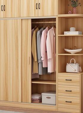 衣柜家用现卧室简组装租房用小户型收纳易储物OGQ柜子推拉出门简