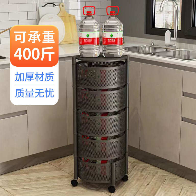 多层置物架厨房蔬菜透气收纳架家用落地式水果储物架可移动小推车