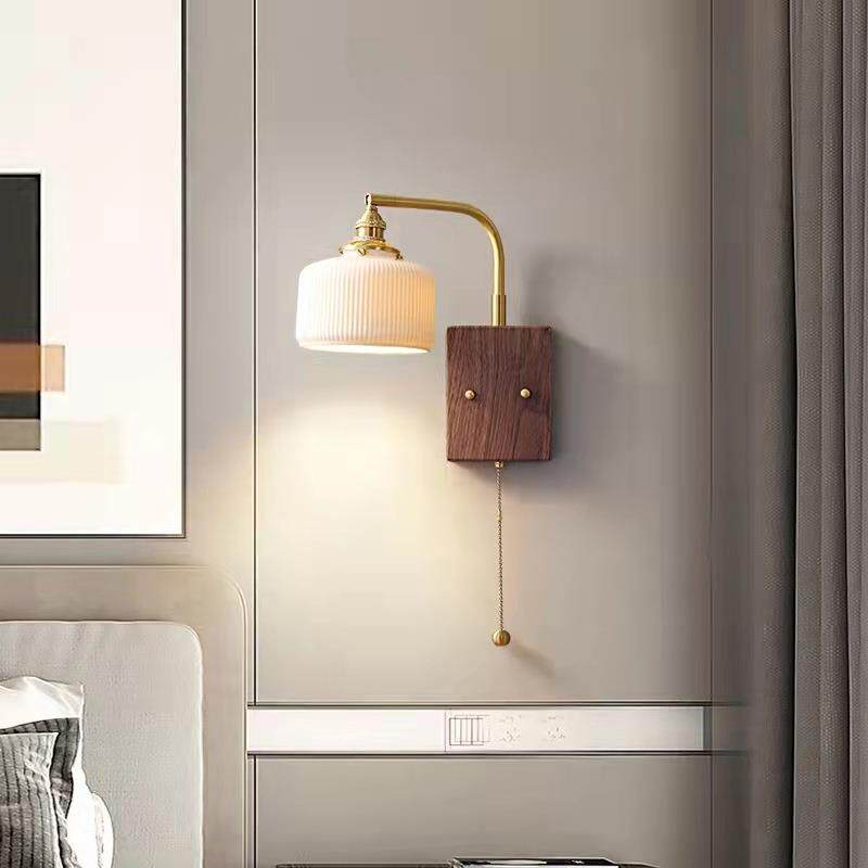 全铜复古壁灯床头卧室墙灯床头灯客厅电视墙壁主卧装饰法式设计师