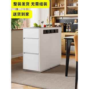 小岛台单柜小户型窄岛台柜餐桌一体厨房移动单独中岛导台柜吧台单