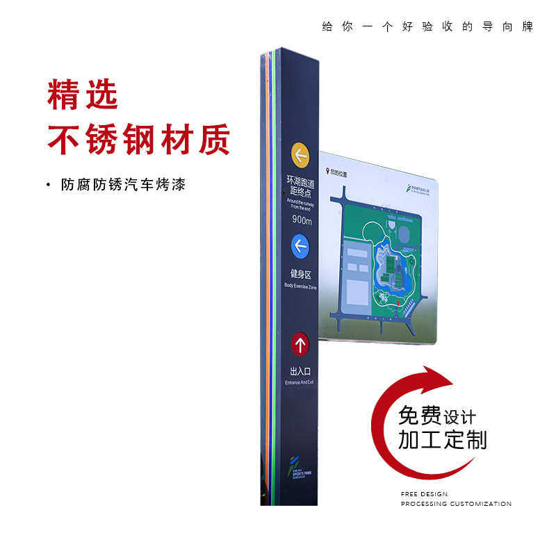 地产导向牌学校商场导视系统停车场仿木纹设计公司标识标牌导示牌