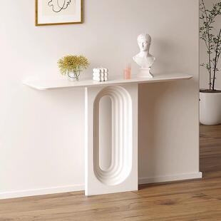 玄柜桌台关置红物架条几现代简约入门过MGL案道靠墙边奶油风网装