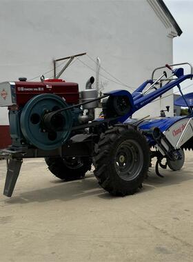 151底盘15马力带旋耕手扶拖拉机两轮乘坐式开沟起垄拖拉机