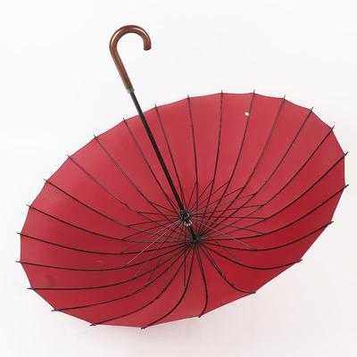 正品伦24骨长柄伞覆大古英双绅士商务木柄黑色雨伞男长柄号人自动