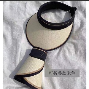 防晒帽女季遮脸骑车不翻太阳帽大帽檐空顶帽子