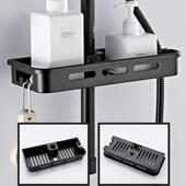 Organizer Bathroom Rack Storage NoDrillin淋浴杆置物架 Shower