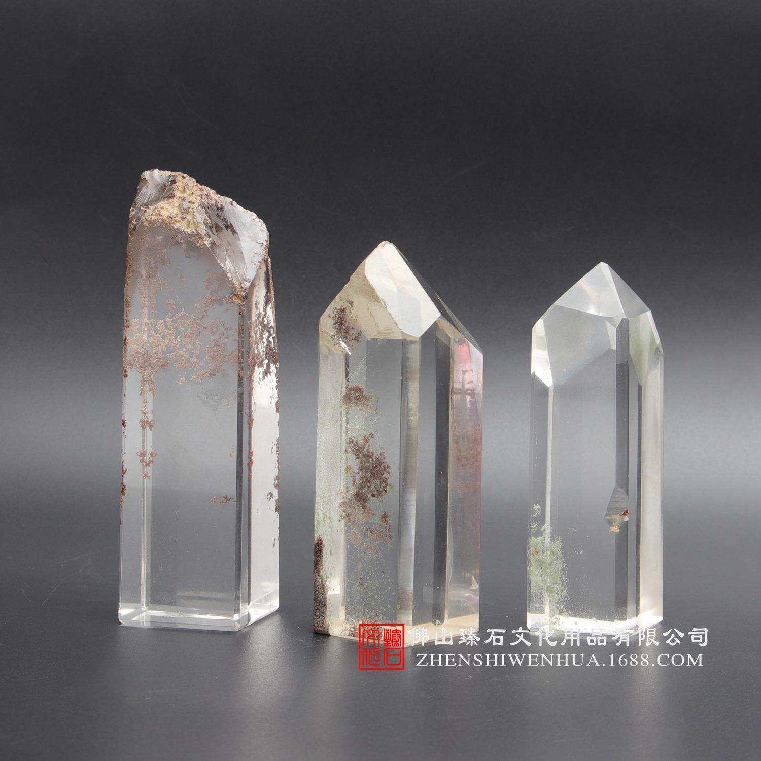 天然幽灵水晶随形个性印章私人印鉴手工个人休闲图章