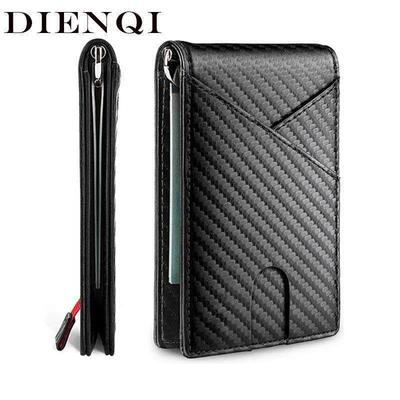 Carbon Fiber Rfid Slim Card Luxury Wallet Money Bag Mens Wa
