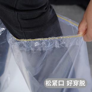 套防水防滑雨天加厚耐磨透明漂流雨衣脚套养殖场长筒靴套 一次性鞋