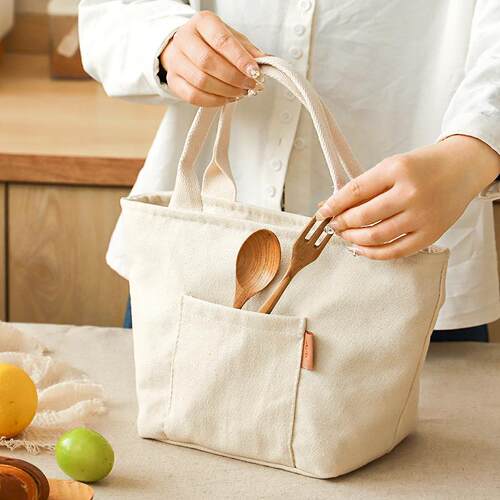 New Fabric Insulated Lunch Box Bag, Handheld Meal Bag for Of