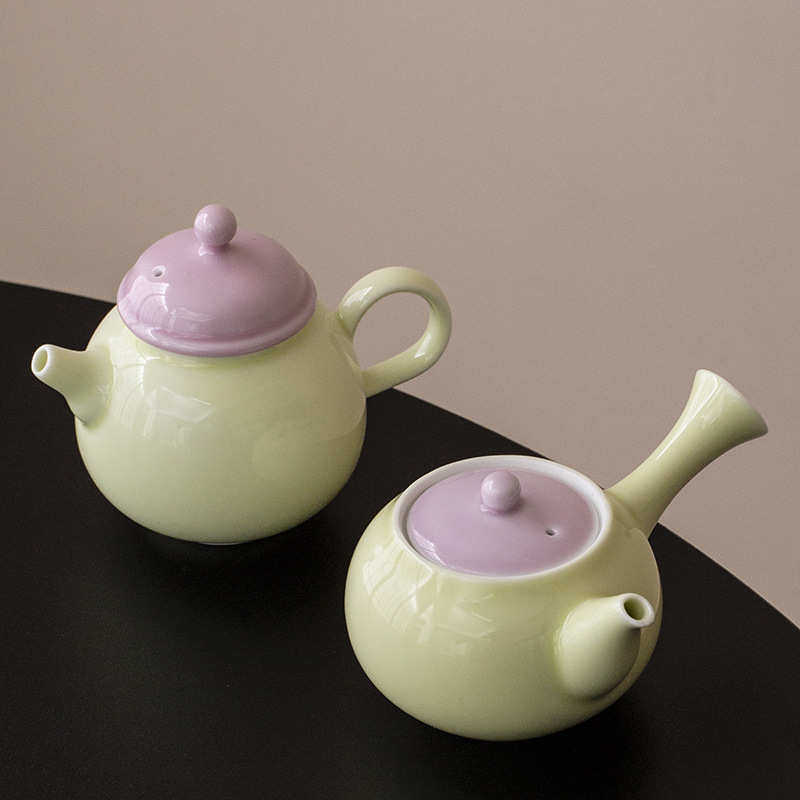 小清新陶瓷侧把壶功夫茶具茶壶复古茶室泡茶器中式色釉单壶家用,餐饮具,茶壶,淘宝优惠券,粉丝福利购,淘宝优惠卷