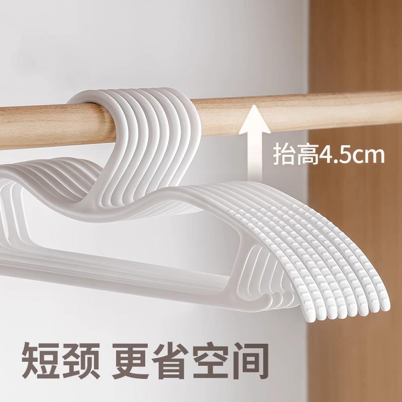 短颈衣架缩脖子省空间家用挂衣柜无痕懒角落防肩角滑矮晾大衣服撑图片