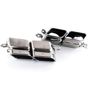 适用于宝马老款 760四出不锈钢尾喉后唇 7系F0F02730740排气管改装