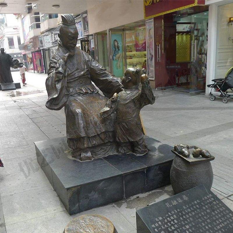 步行街孔融让梨铜人物雕塑纯铜铸造传统历史人物雕塑景观摆件