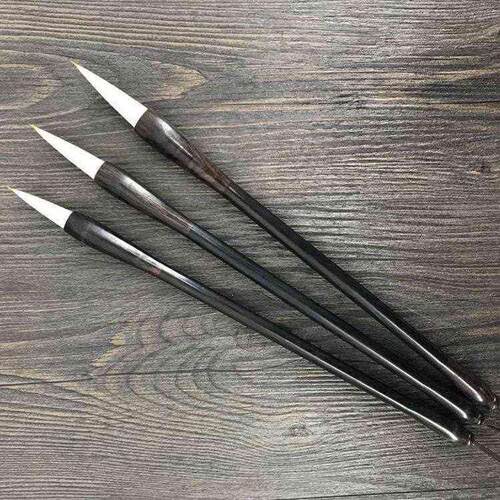 新款直销兼毫毛笔强健收峰自如黑檀木狼羊兼毫学生毛笔大中小楷书