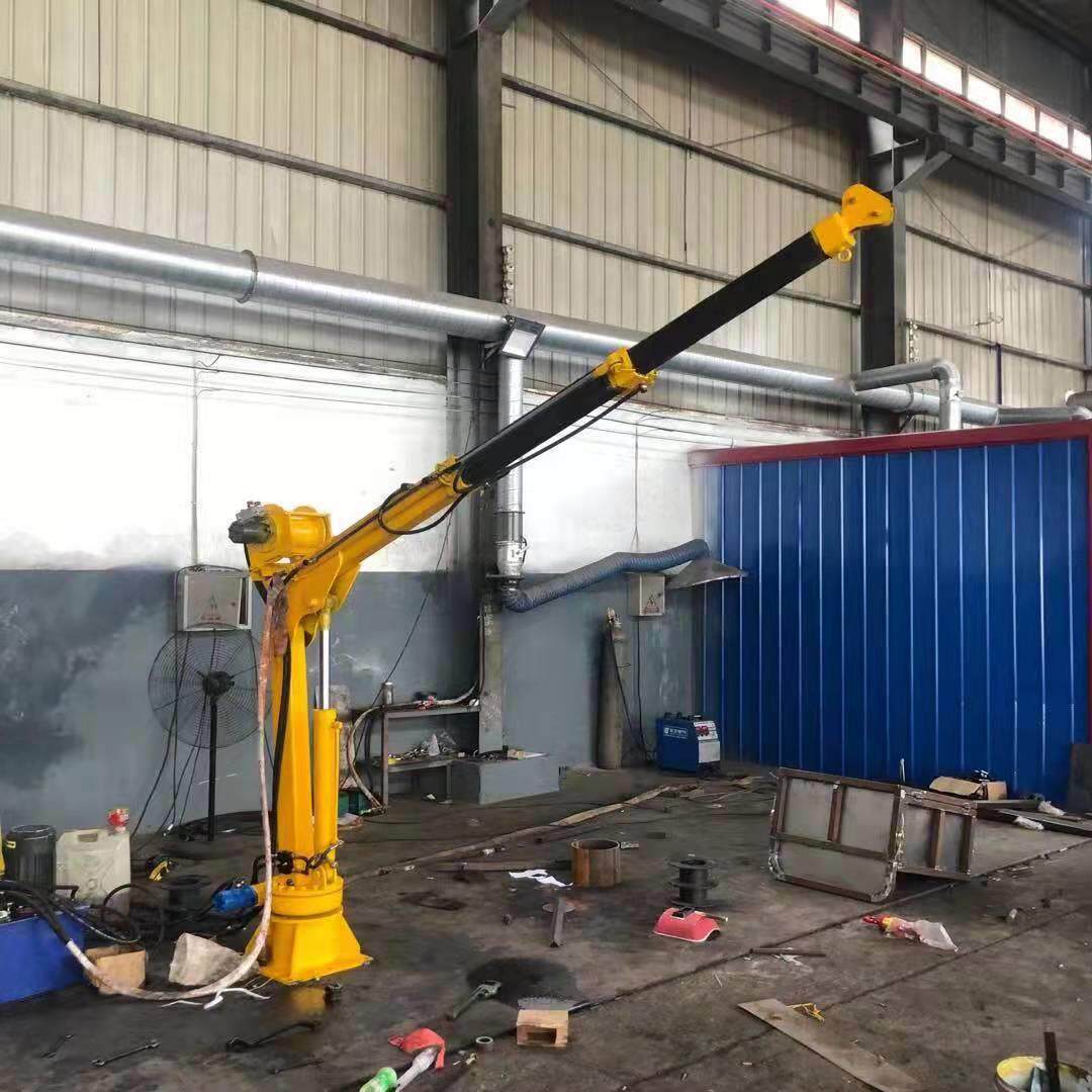 全新车载折臂吊固定式全液压加装无线遥控 三轮车12v小吊机