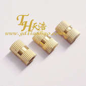 铜嵌入式 铜花螺母 螺母 双通铜嵌件螺母 M4通孔铜花母系列