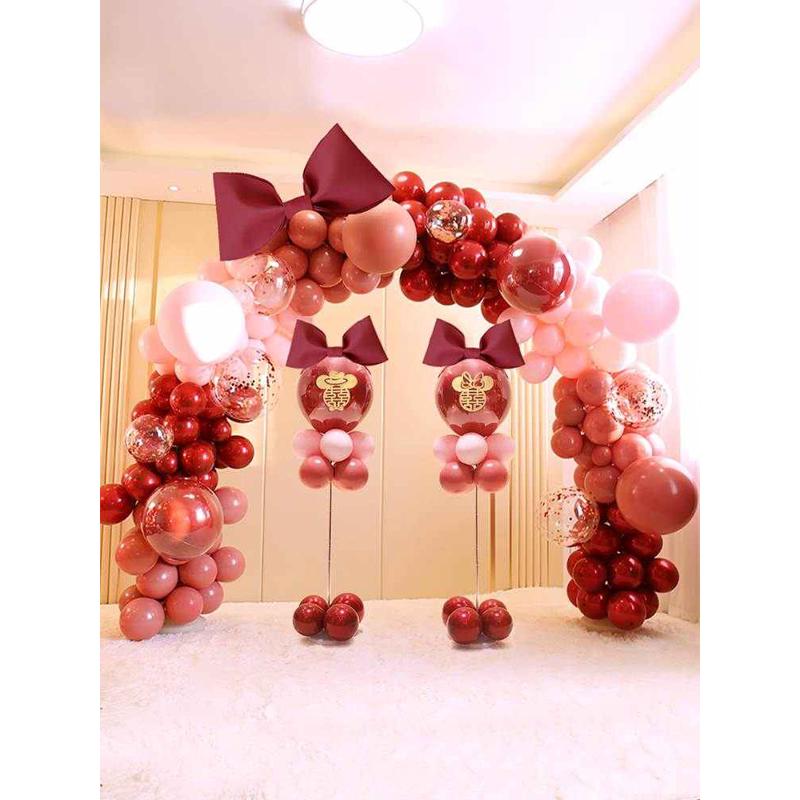 结婚庆婚礼开业气球拱门装饰支架婚房礼场景布置生日派对气球