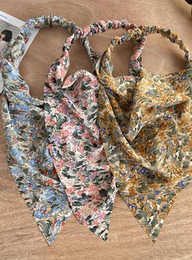 elasticity Scarf Headband women 三角弹性皮筋发带头巾女丝巾