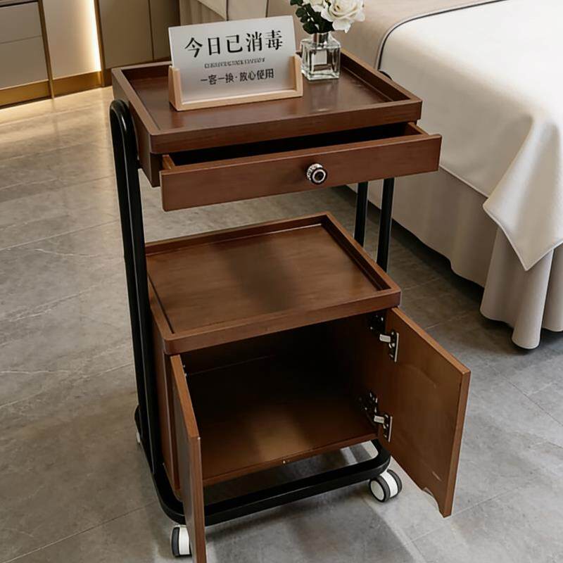 美容院专用小推车实木多层板理髲店工具柜美容美发专用移动工具车