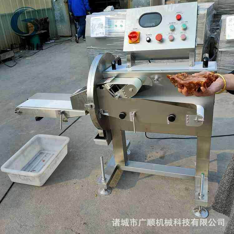 商用多功能熟猪肉牛肉切片机全自动不锈钢切腊肠机熟肉切片机