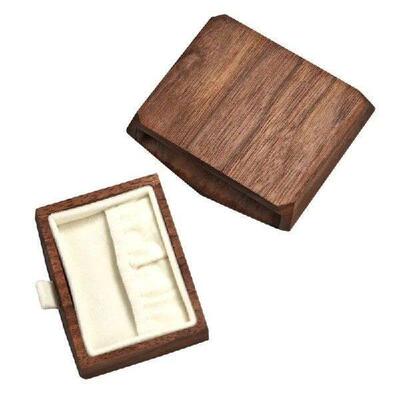 Slide Drawer Walnut Ring Holder Velvets Interior Wedding