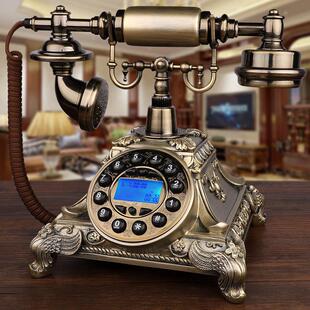 欧厅式 仿古电话机固无线插卡 复古电话机座定客机家海洋之星用老式