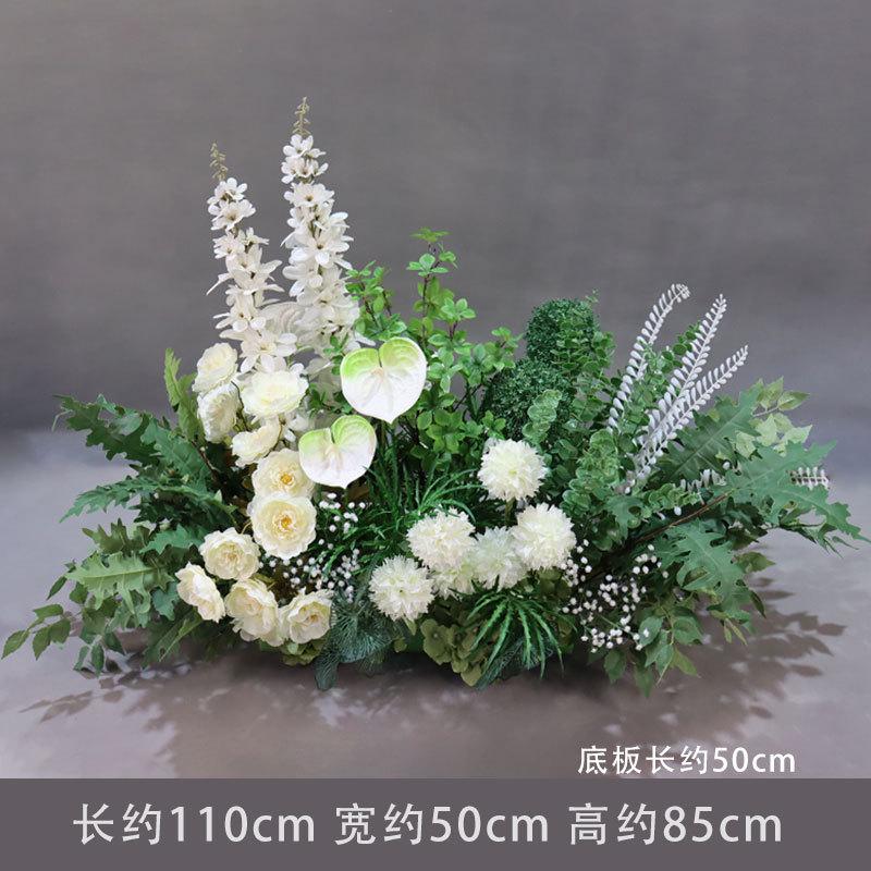 森系婚庆婚礼装饰大款地排花艺角花挂花盆花绢花路引花球美陈批发