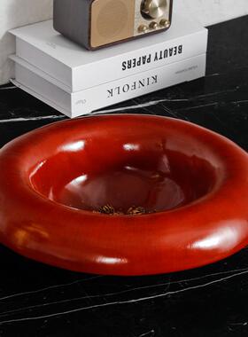 意茶创意中古果枣盘红干果式盘样板房桌面客厅几装饰品摆件工G255