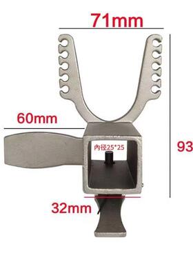 04不锈钢圆皮扁皮两用滑动弓头扁皮40cm八股十股头猫头鹰配件