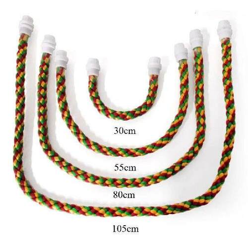 30/55/80/105cm Rope Hanging Toys for Birds Bend At Will