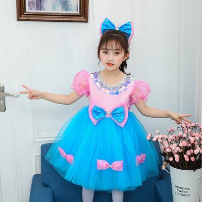 新款儿童演出服蓬蓬裙六一幼儿园舞蹈亮片纱裙女孩可爱表演合唱服