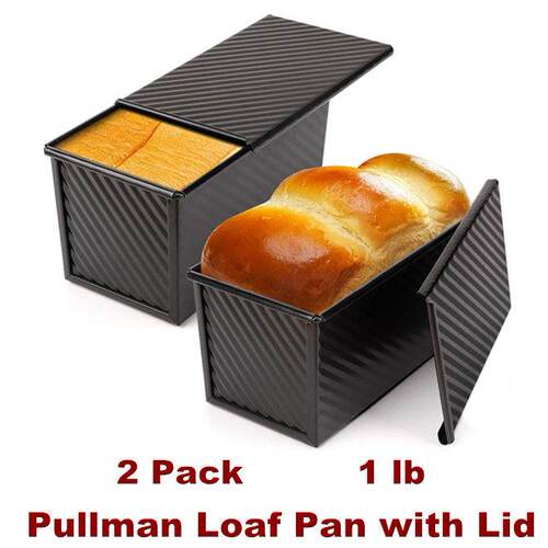 Pullman Loaf Pan Non-Stick Coating Bread Toast Box Bakeware