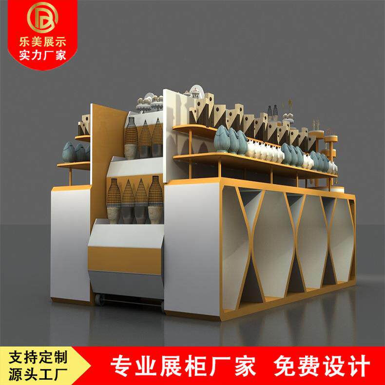 厂家直销商场百货超市展柜木质烤漆饰品食品干货展架货架实木
