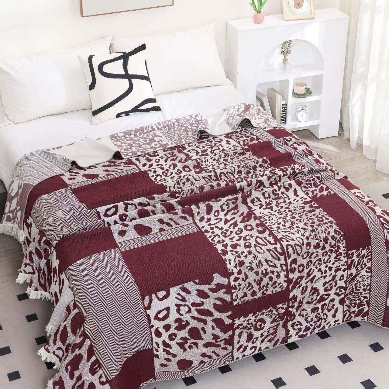 纯棉纱布床盖a类母婴级单件毛巾被四季通用双面流苏盖毯汉麻床单