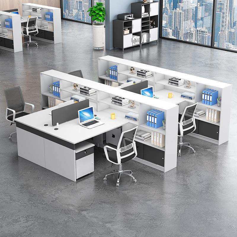 财务办公桌椅组合简约现代双人2人位面对面f型职员工位t型电脑桌